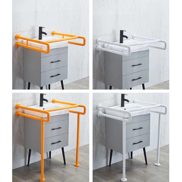 Barrier Free Washroom Stainless Steel Grab Bar Double U Shape Multifunctional