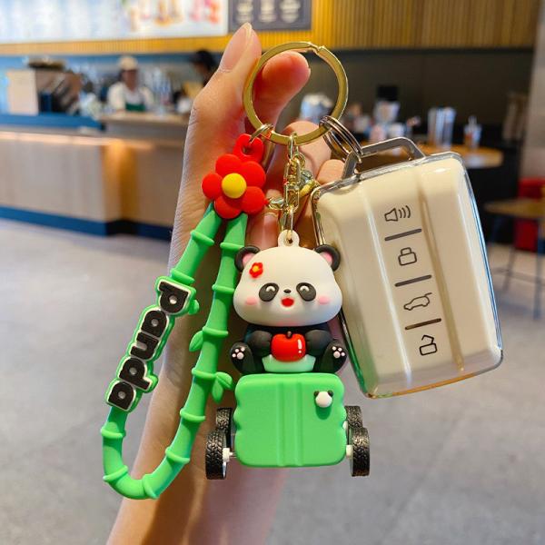 Силиконовые ключевые подвески для сумочки, милые пандские ключевые заклинания