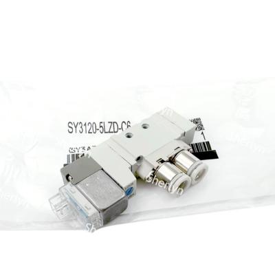 Body-ported Single Unit Design, Cv Value 0.19 For Small To Medium Bore Cylinder Drive, SMC SY3120-5LZD-C8 Φ8 Push-in Solenoid Valve, With LED Indicator, Surge Protection Circuit And Manual Overrid