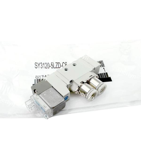 Body-ported Single Unit Design, Cv Value 0.19 For Small To Medium Bore Cylinder Drive, SMC SY3120-5LZD-C8 Φ8 Push-in Solenoid Valve, With LED Indicator, Surge Protection Circuit And Manual Overrid