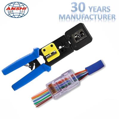 Ez Crimp End Pass Through Crimping Tool For Cat5 / 6 / 7 Connector Ez Crimper
