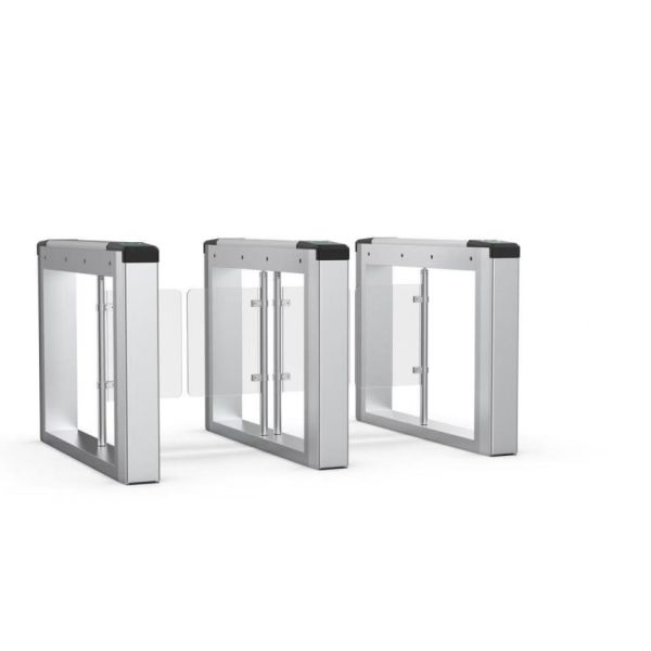 304 Stainless Steel Swing Turnstile Gate , Flap Barrier Turnstile Gate