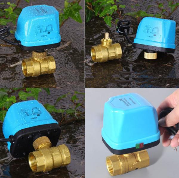 Miniature Electric actuator Two-way motorized Ball 3 way Valve with Three-wire Two-control for Air Conditioning Water Heating
