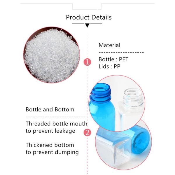 Durable Empty Plastic PET Bottles Cosmetic Packing With Needle Mouth Cover