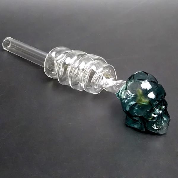 Mix Colors Round Glass Smoking Pipe For Dry Herb Lightweight Cute Design