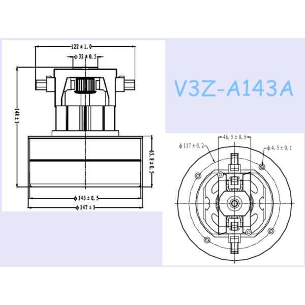 Single Phase 220V 240V 1100W V3Z Vacuum Cleaner Motors