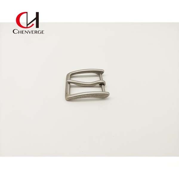 Zinc Alloy Nickel Simple Belt Buckles , Matte Solid Silver Belt Buckle