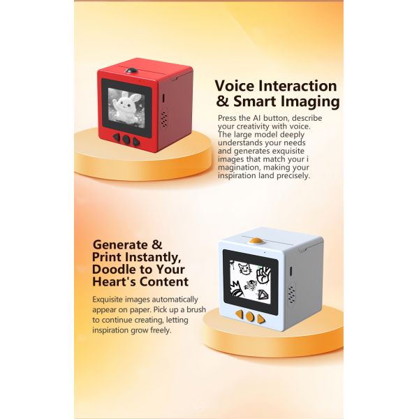 D5 AI Pocket Smart Printer Without App Use Smart Mini Thermal Printer