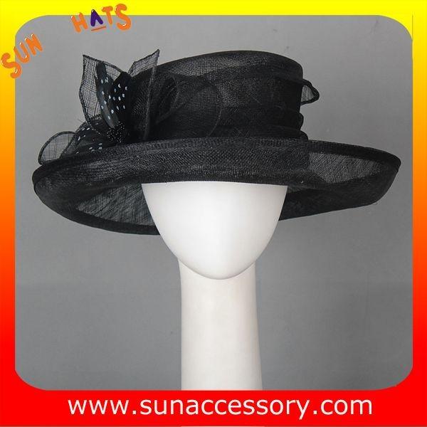 Elegant fancy Church sinamay hats for ladies ,Sinamay wide brimhats