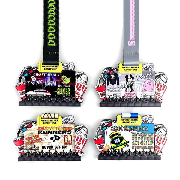 UV Printing Fun Custom Running Medals / personalized race medals