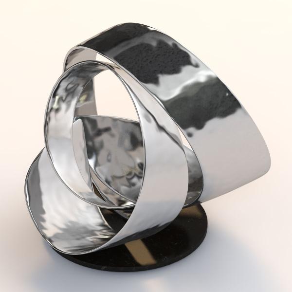 Stainless Steel Water Ripple Art Sculpture Hotel Leisure Area Design Furniture