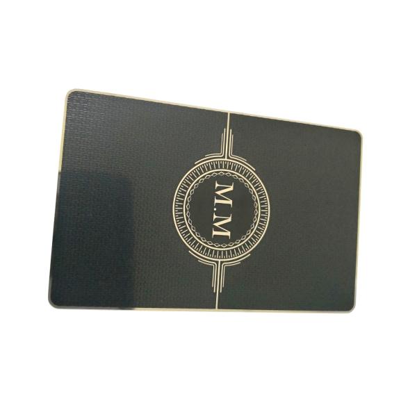 Печать серебра золота карты CR80 металла нержавеющей стали черная