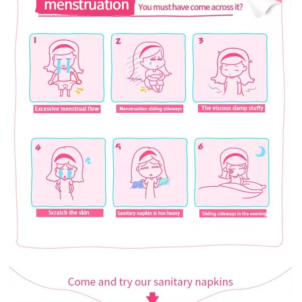 Produits d'hygiène féminine coton régulier pad hygiénique ailé bande d'impression bleue hygiénique bon marché serviettes hygiéniques serviettes pour femmes