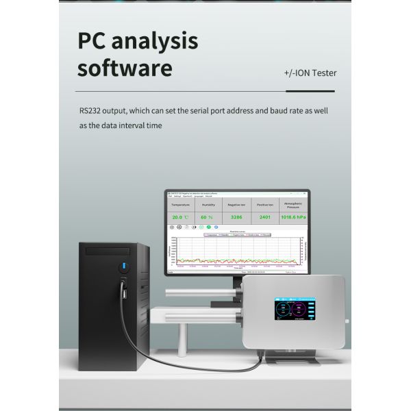 Positive And Negative Ion Tester Atmosphere Temperature And Humidity Ion Monitor