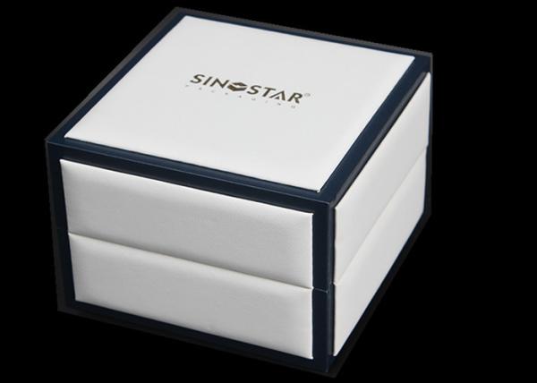 Luxury Wrist Watch Storage Box , Empty White / Black Female Watch Box Eco - friendly