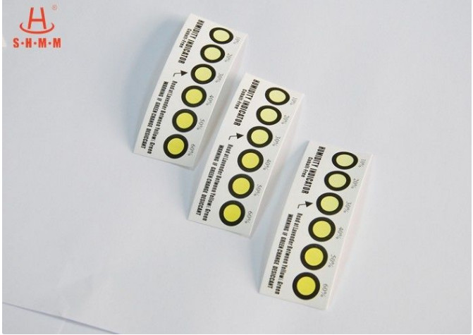 Cobalt Dichloride Free Humidity Indicator Cards Yellow To Green For PCB Printed Circuit Board