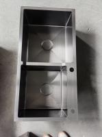 Brushed Stainless Steel 33x22 Drop In Dual Bowl Handmade Kitchen Sink