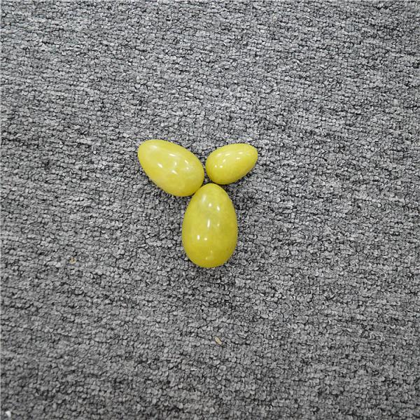 Kegel Healing Natural Yellow Olivine Quartz Jade Stone Yoni Eggs for Vaginal Exercise Love Theme and Hot Products