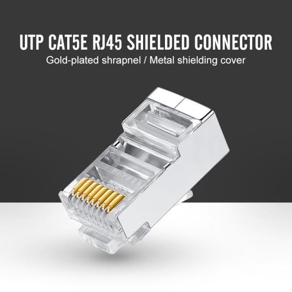 tomada do protetor Cat5e do ftp do conector dos ethernet do conjunto de cabo RJ45 da rede 8C