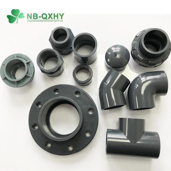 UPVC 45 Degree Elbow QX Pn16 20-400mm Grey PVC Pipe Fitting Wall Thickness Sch80s