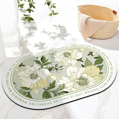 MACHINE MADE Fast Drying Water Absorbent Impresso Diatomaceous Earth Mat para cozinha banheiro
