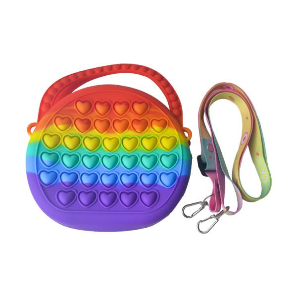 Push Bubble Girls Pop Shoulder Bag , Relieve Stress Pop Fidget Purse