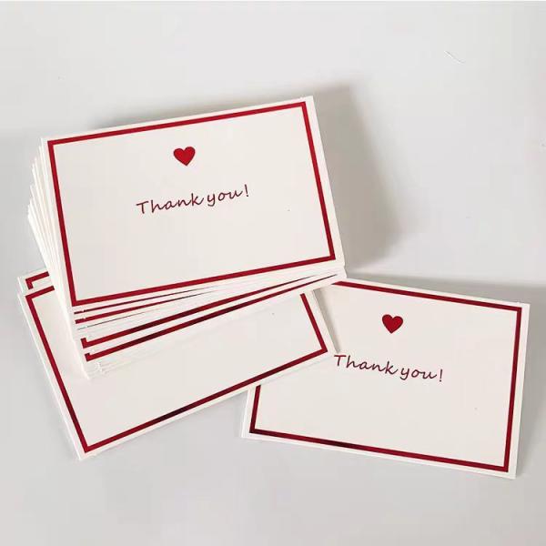 Rectangle Christmas Greeting Cards Recyclable Customized Postcard Thank You Card