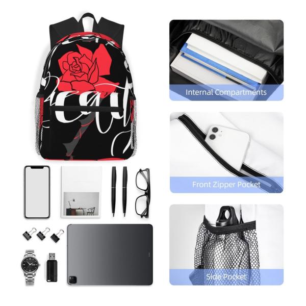 Kids Student School Bags with Water-Resistant Fabric and All Over Print Sublimation Design