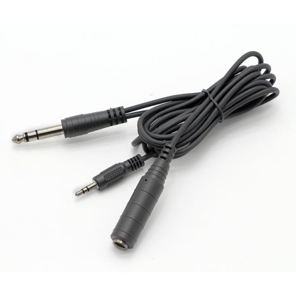1M 2M 3M  Y Splitter Male to Female 6.35mm 3.5mm TRS Microphone Stereo Jack Audio Cable