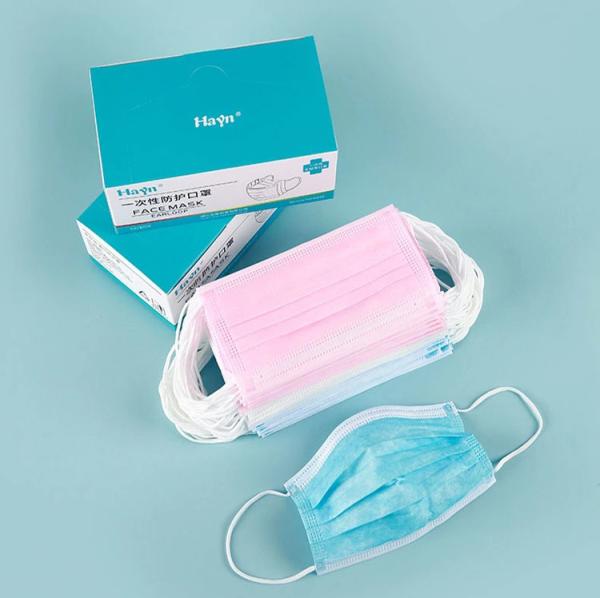 Children Kids Surgical Mask Girls Boys Baby Breathable Earloop White Blue