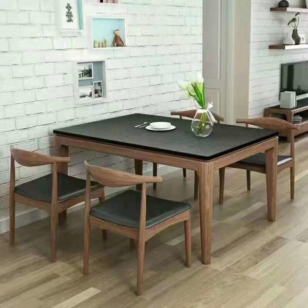 SGS Simple Antique Wooden Throne Chair Leisure Walnut Wood And Fabric Dining Chairs