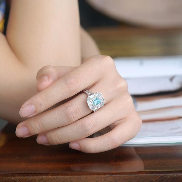 VS2-VVS1 o laboratório Diamond Jewelry Radiant Diamond Ring IGI certificou