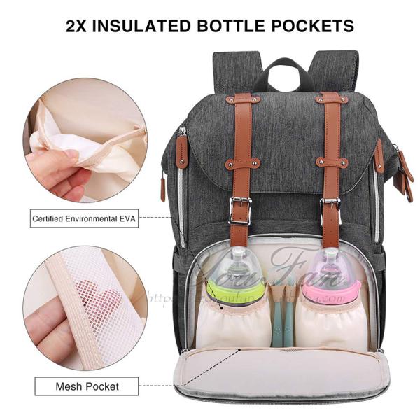Waterproof Diaper Bag Backpack Nappy Bag with Changing Pad