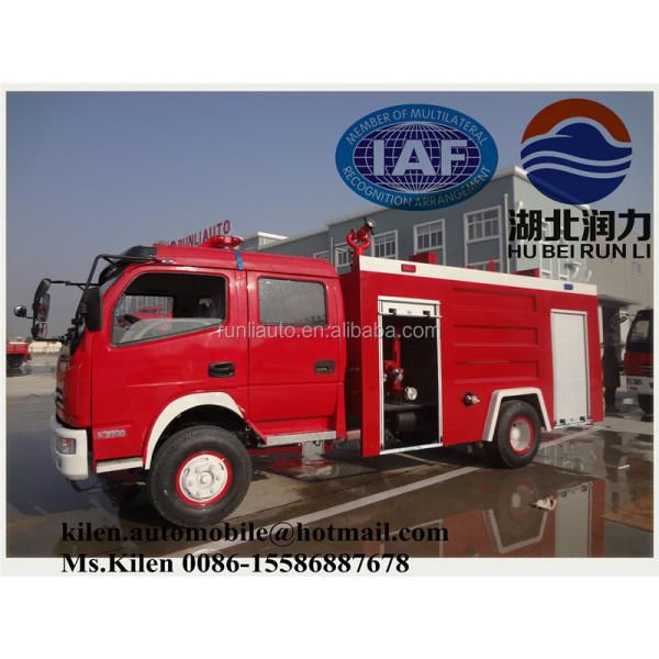 Double Cabin Fire Service Vehicle Euro 3 small fire truck Dongfeng 4x2