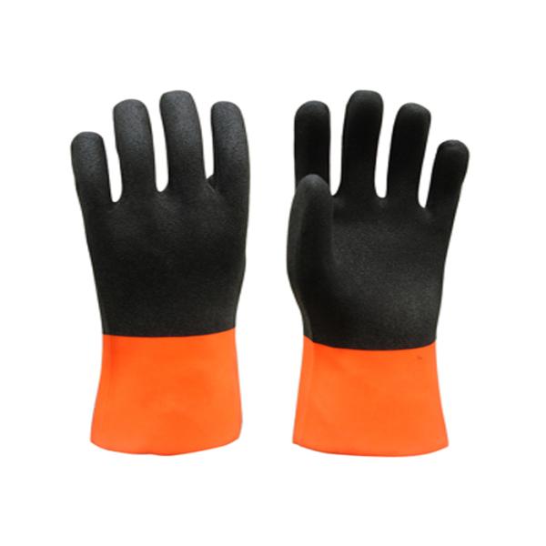 Chemical Proof PVC Coated Gloves Non Toxic For Machinery Manufacturing