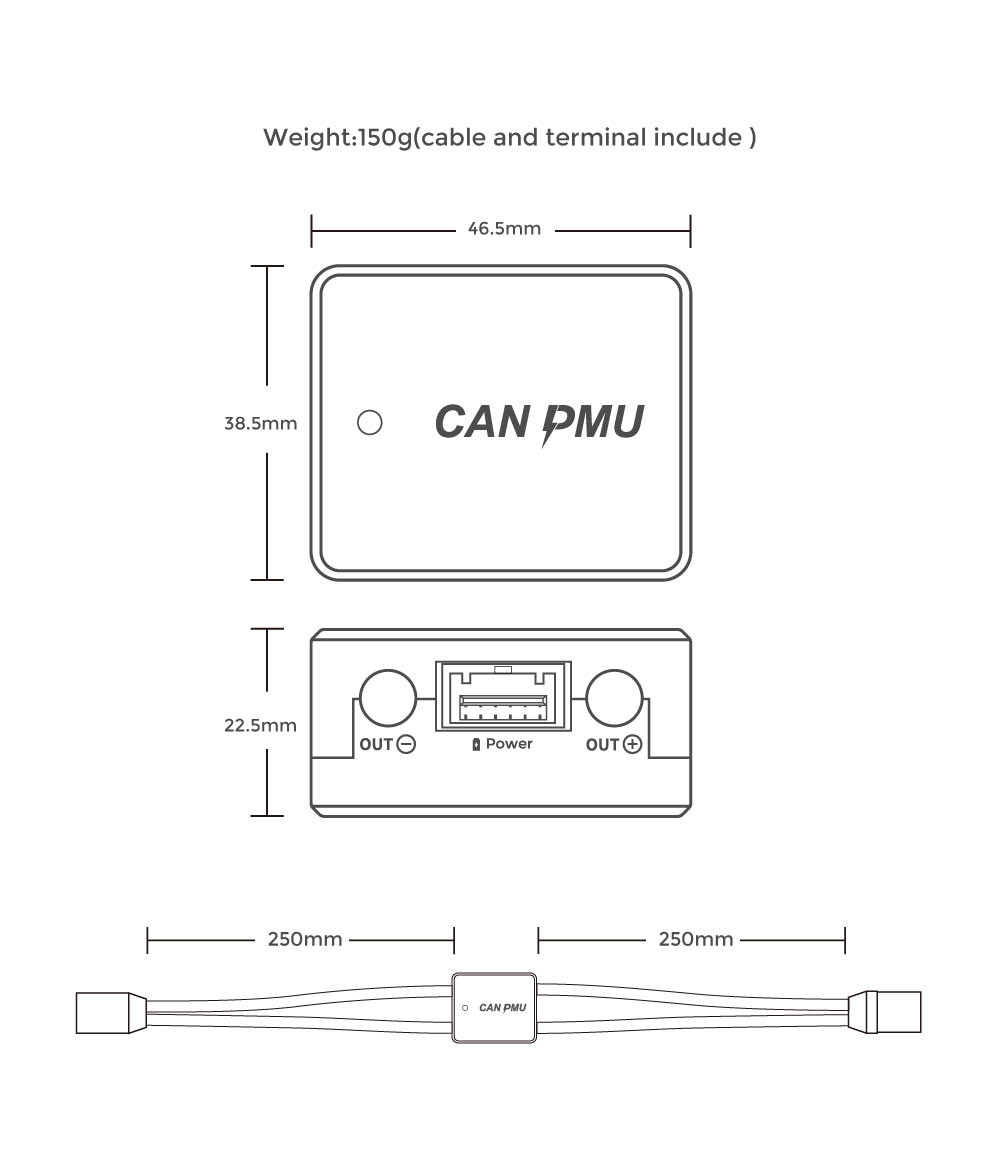Cuav Can Pmu Module Power Supply 0.05v 0.1a Output 5v/5a Uav High Management Unit Fpv Drone