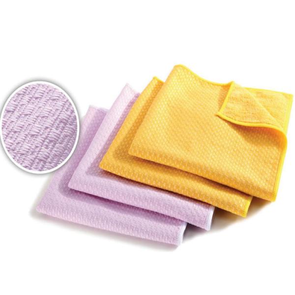 Rosa amarillo de limpieza del paño de la microfibra para la limpieza universal