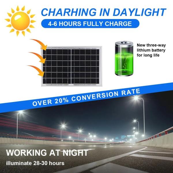 Ip67 Waterproof Village Street Lamps , Solar Light With Remote Control