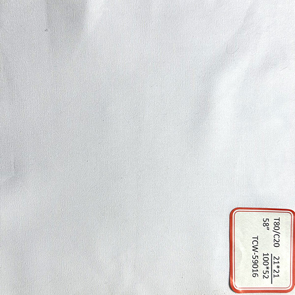 Polyester Cotton 21*21 100*52 Medical Workwear Fabric TC80/20