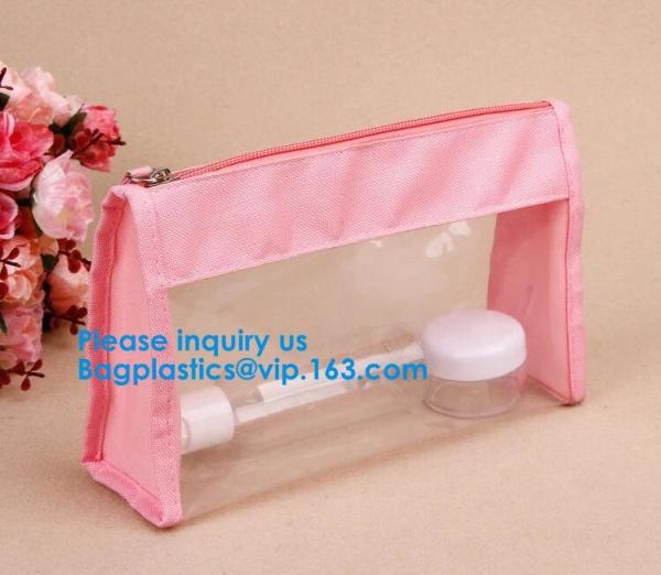 Custom PVC cosmetic bag Zipper Clear Toiletry Bag,Promotional Travel Bag pvc Zipper Bag Custom Logo Toilery Cosmetic Bag