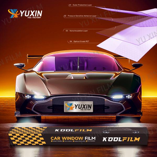 1.52x30m Top Quality Good Heat-resistant Purple Tint Car Chameleon Window Tint Film Glass Film