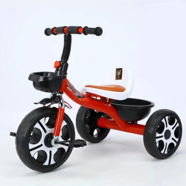 Детский трехколесный велосипед для детей 2-5 лет 3 колеса мягкое кожаное сиденье Большое колесо Микки