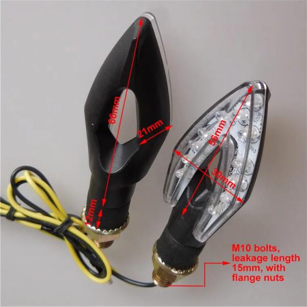 0.76W Motorcycle Rear LED Turn Signals Indicators Bulbs Light for Replace/Repair
