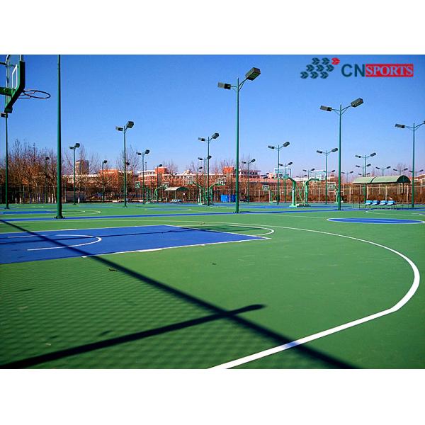 Silicon Polyurethane Basketball Rubber Flooring Blue Red Spu Flooring