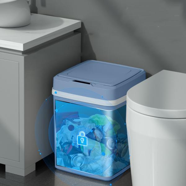 Household Induction Kitchen Toilet Toilet Fully Automatic Plastic Bucket with Lid Wholesale Smart Trash Can