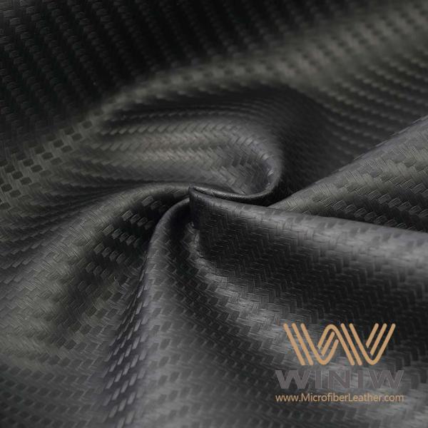 Carbon Bags Vegan Leather 0.7mm Textured Embossed Leather Sheet For Car