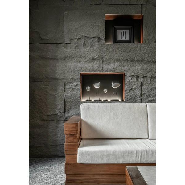 Los paneles de pared decorativos ultra ligeros de piedra 30m m artificiales artificiales de piedra de la PU de la losa