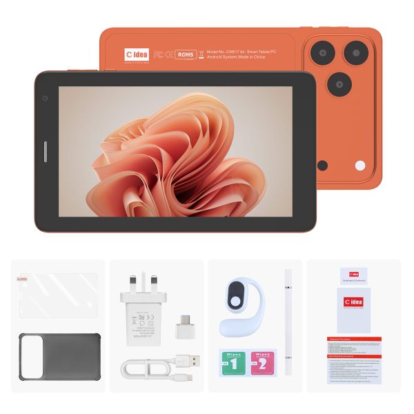 C idea 7 Inch Android Smart Tablets 8+256GB 8*CortexTm-A53 WiFi Tablet HD Touch Screen CM517 air