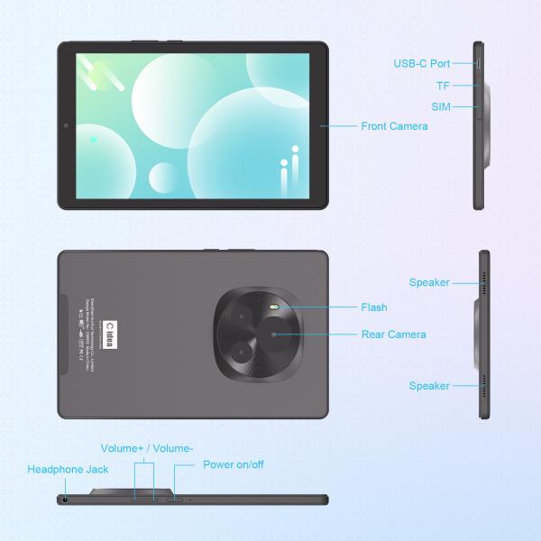 C Idea Android Tablet 800x1280 IPS Screen Умный планшетный компьютер с SIM для образования CM935 Черный