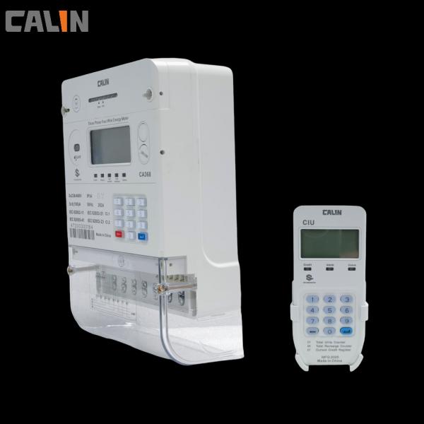 3 Phase Wireless Electricity Meter , Feedback Keypad STS Prepayment Meter